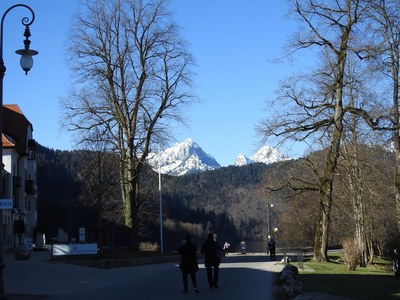 snowy mountain peaks near Oberammergau